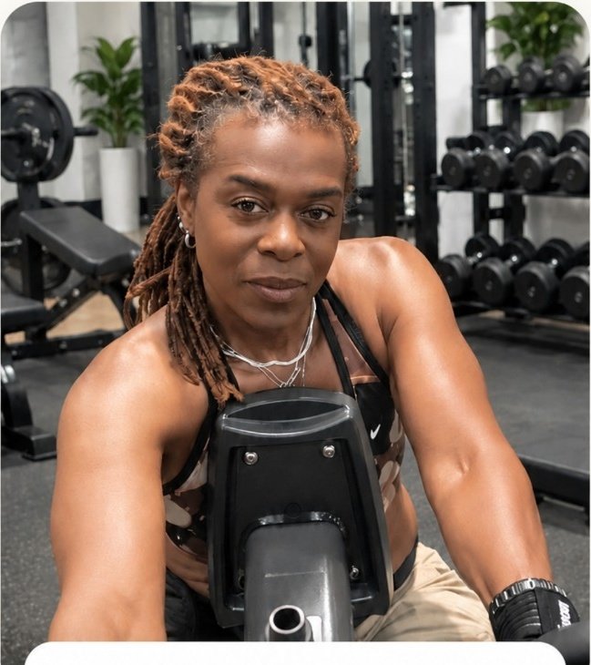 Linette Little at the gym